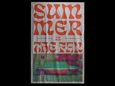 Fan Summers car distorted fan minimal poster richmond summer typography