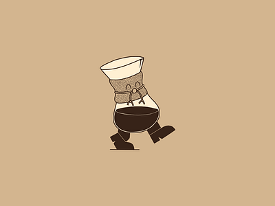Lil Chem brew cartoon chemex coffee illustration pour over