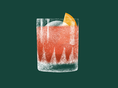 Cocktail alcohol cocktail drink glass ice cube illustration orange rocks glass texture