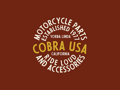 Cobra Badge badge lettering logo logo design motorcycle shirt design type typography vector