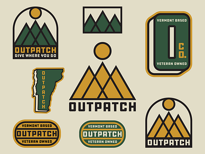 Concept Graveyard badge bold branding mountains patch retro thick lines vectors vermont
