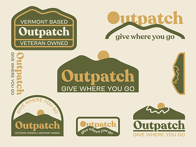 Outpatch Branding badge badge design brand collateral brand identity branding charity identity logo logo design mountains patch vector vermont veteran