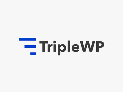 TripleWP - logo blue branding clean design flat identity illustration illustrator lettering logo minimal type typography vector