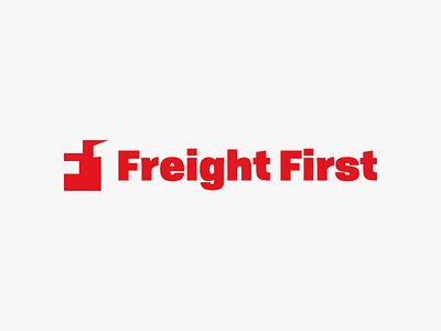 Freight First - logo branding clean design flat icon identity illustration lettering logo minimal type typography vector