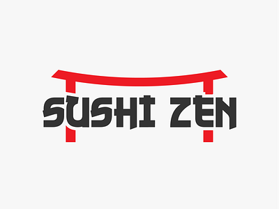Sushi Zen - logo branding clean design flat icon identity illustration illustrator lettering logo minimal type typography vector