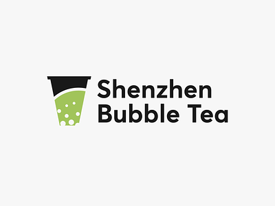 Shenzen Bubble Tea - logo branding clean design flat icon identity illustration illustrator lettering logo minimal type typography vector