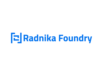 Radnika Foundry - logo brand branding clean design flat icon identity illustration lettering logo mark minimal type typography vector
