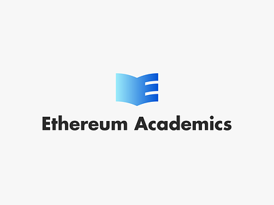 Ethereum Academics - logo brand branding clean design flat identity illustration logo minimal type typography vector