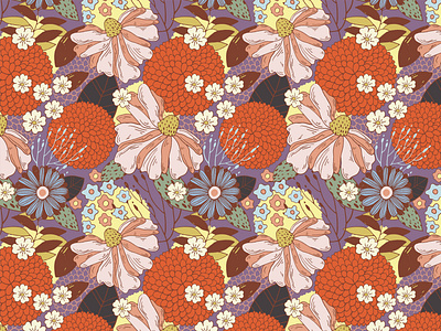 Retro floral pattern