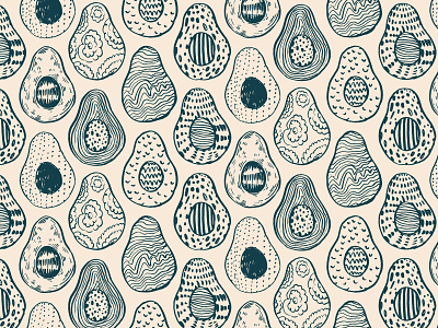 Avocado pattern avocado design drawing food hand drawn illustration pattern seamless surface design texture vector