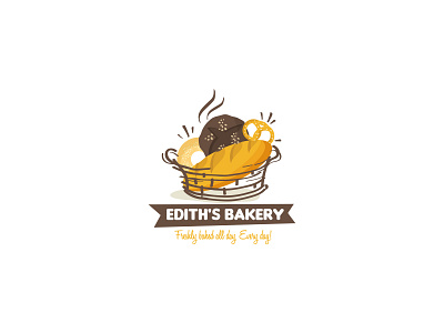 Bakery logo bagel bakery basket branding bread design drawing food fresh handdrawn illustration logo pretzel simple typography vector