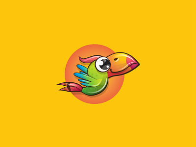 Bird mascot bird branding colorful design drawing exotic flying fun illustration logo vector