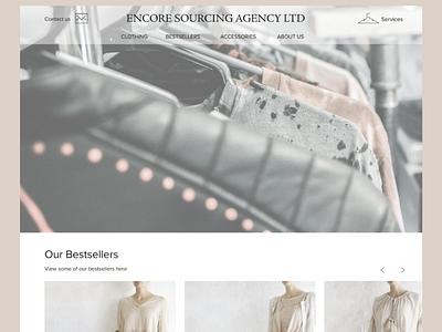 Website redesign for Encore Sourcing clothing company fashion brand ui design web design website redesign