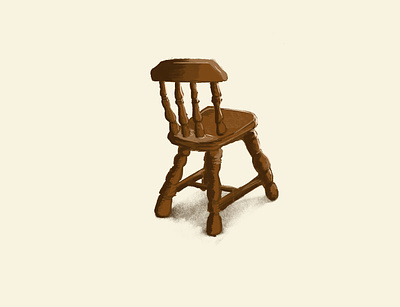 A Chair art chair design furniture illustration procreate