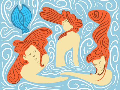 Sirens art design illustration mermaid mermaids procreate siren sirena sirens vector