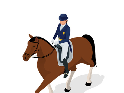 Jockey on the horse. Equestrian sport horse. Champion. Horse rac branding champion design horse illustration isometric jockey sport vector
