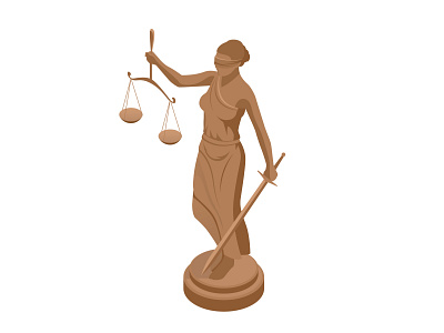 Law and justice conept. Symbol of law and justice. concept corruption court goddess greek isometric judge judgment justice lady law lawyer legal poster punishment scale statue themis vector woman