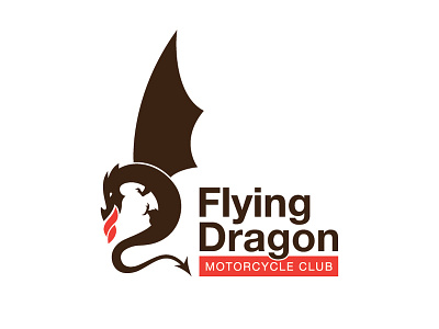 Flying Dragon Motorcycle Club branding club dragon flying illustration logo mark motorcycle riding