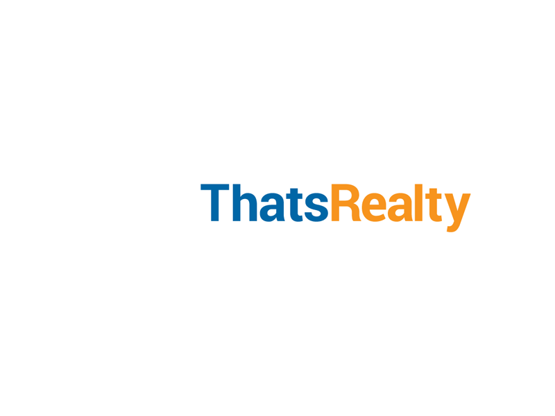 ThatsRealty blue branding identity information information technology logo orange realt estate realty