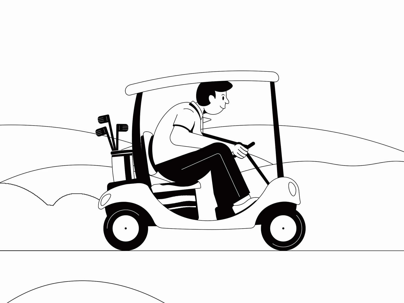 G is for golf ⛳ 36daysoftype animation car golf loop motion design paralax rigging