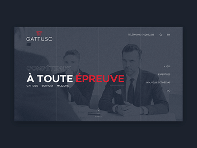 Gattuso - Header branding design header lawyer typography webdesign
