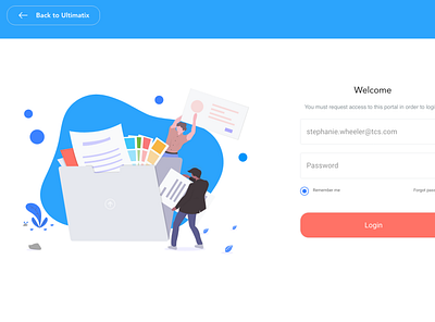 Login Portal branding design illustrator login logo ui vector website