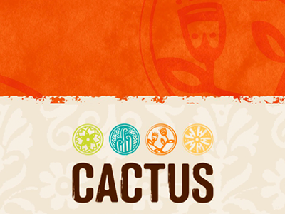 Cactus Menu cactus orange restaurant texture