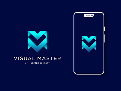 M + V Modern Letter Logo Concept