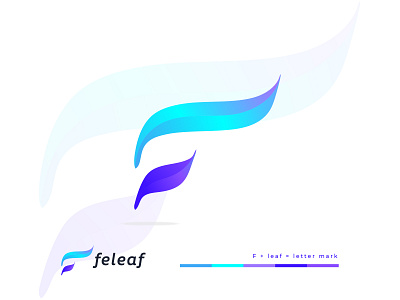 F Letter Logo Deisgn | F Logo Mark | Feleaf Logo Branding