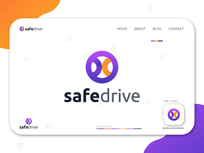 SafeDrive Logo Branding ( unused ) abstract agency app logo design brand identity colorful corporate creative design geomatric gradient graphic design illustration logo branding logo design branding logo designer logos logotype modern logo typography vector