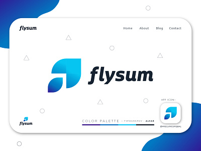 Flysum Logo Branding  | Fly Logo | Rocket | Travel | Airplane