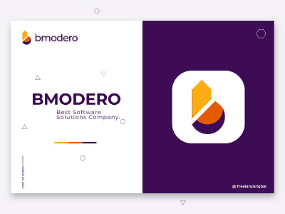 bmodero logo branding | b modern letter logo concept