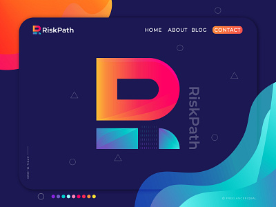 RiskPath Logo Design - RP letter logo concept