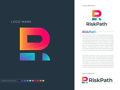 RiskPath Logo Design - RP letter logo abstract abstract logo app logo design brand identity branding colorful logo corporate creative gradient logo branding logo concept logo design logo designer logo idea modern logo modern logo design p logo r logo rp letter logo typography