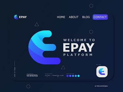 Epay Logo Branding - Payment System Logo Concept app logo design brand identity branding corporate delivery app gradient logo branding logo design logo designers modern logo pay payment payment app payment form payment logo payment logo mark payment method payments transfer typography