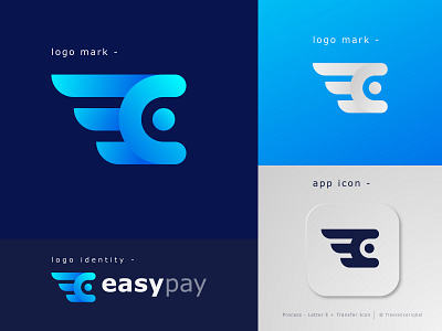 EasyPay Logo Branding - Payment Logo Concept agency app logo design bank brand identity branding corporate logo creative logo branding logo design logo designer modern logo online pay online payment payment payment app payment form payment method payments transfer typography