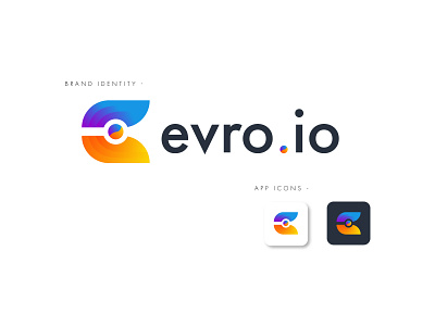 Evro io Logo Branding - App Logo Design