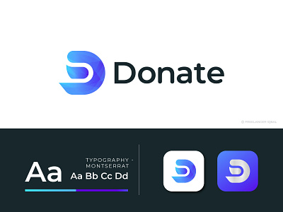 Donate Logo Branding - D logo mark app logo app logo design brand identity branding clinic creative d letter mark d logo digital doctor donate donatello gradient logo branding logo desiger logo design logo designs medical modern modern logo