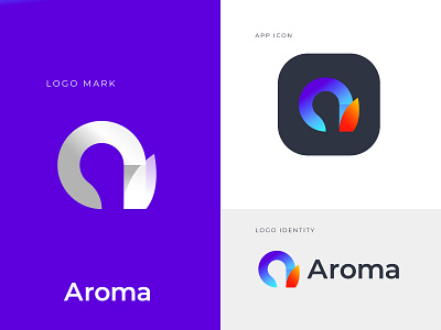 Aroma Logo Branding - A Logo Mark a logo a logo design abstract app logo app logo design brand identity branding dribbble gradient logo logo logo branding logo design logo design 2020 logo designer logo trends 2020 modern logo modern logo design modern logos software logo typography