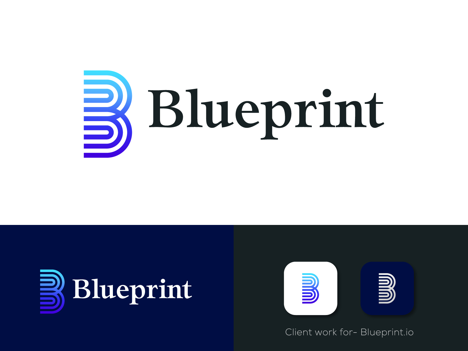 Blueprint.io - B letter logo design - Client work by Md Iqbal Hossain ...