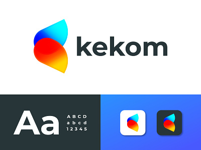 K modern letter logo - K logo design concept