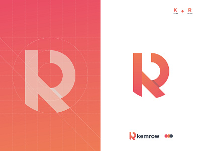 KR - Modern letter logo design - KR Letter Logo Mark