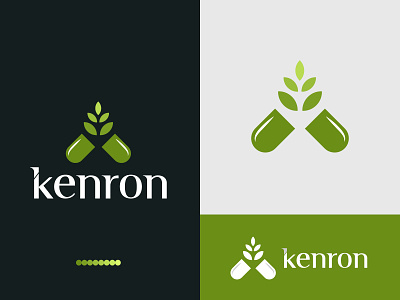 Kenron Logo design | modern pharmacy logo concept