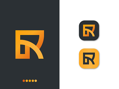 KR letter logo design concept