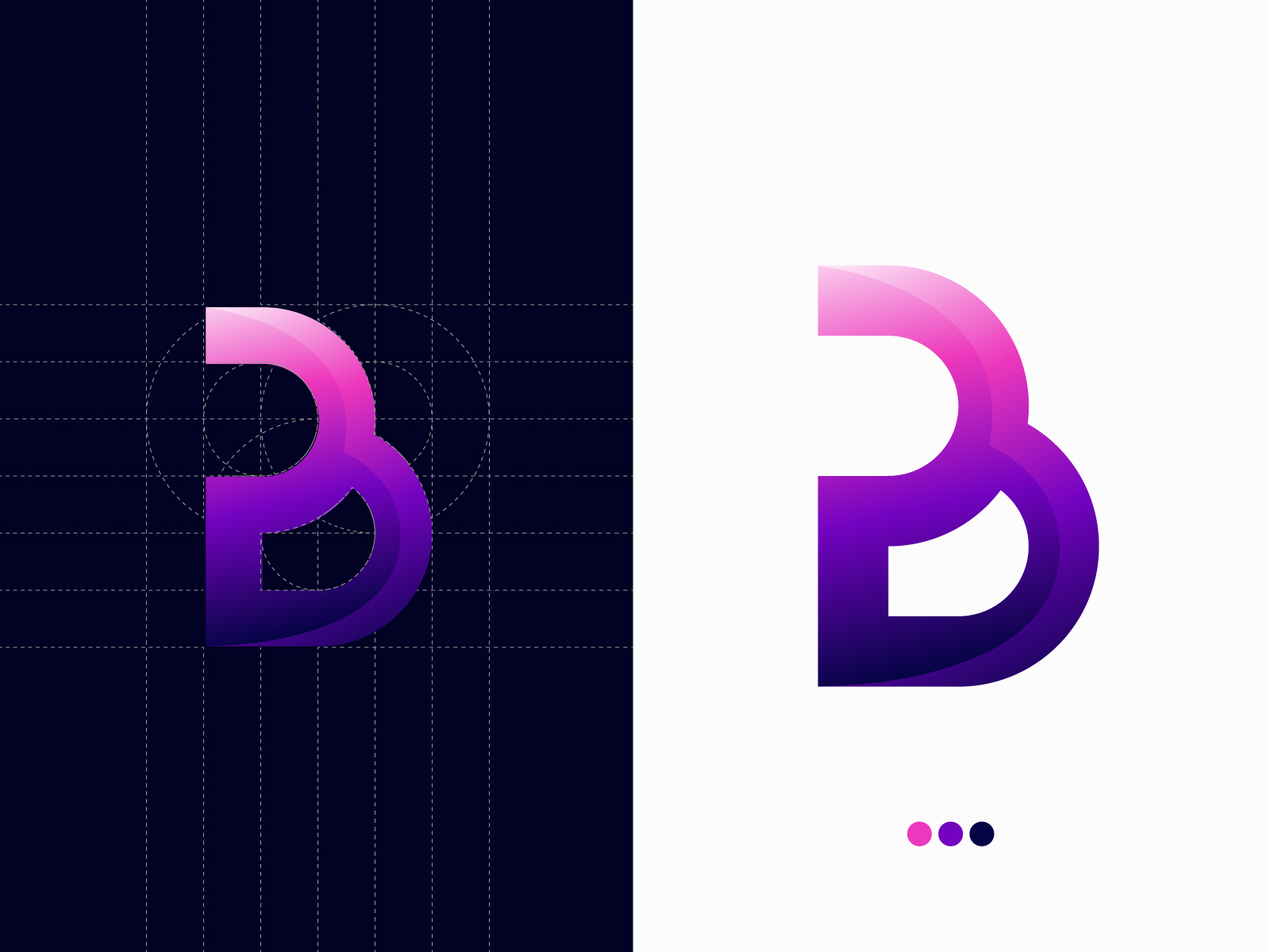 B modern letter logo design concept - B letter