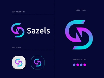 S modern letter logo design concept - s logo mark abstract app brand identity branding flat gradient logo icon logo logo branding logo design logotype s letter s letter logo s logo s modern logo typography ui ux vector web