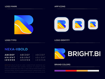 B modern gradient logo concept  | B logomark