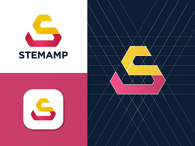 SA modern letter logo design concept