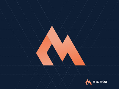 M modern letter logo design concept