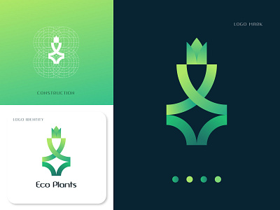 EcoPlants Organic logo design concept